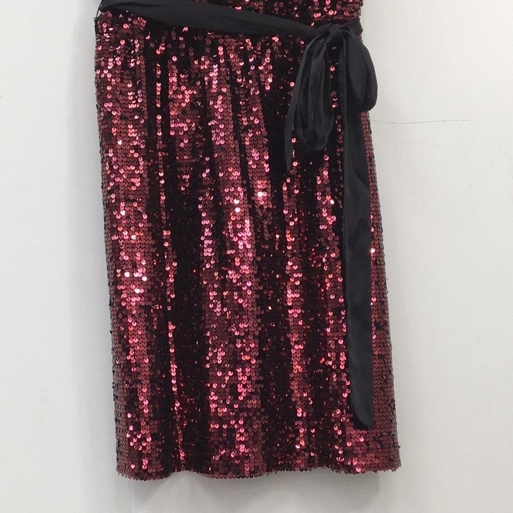 Apt. 9 Sleeveless Burgundy Deep Red Sequins Cowl Scoop Neck Party Dress Size M - Picture 5 of 8